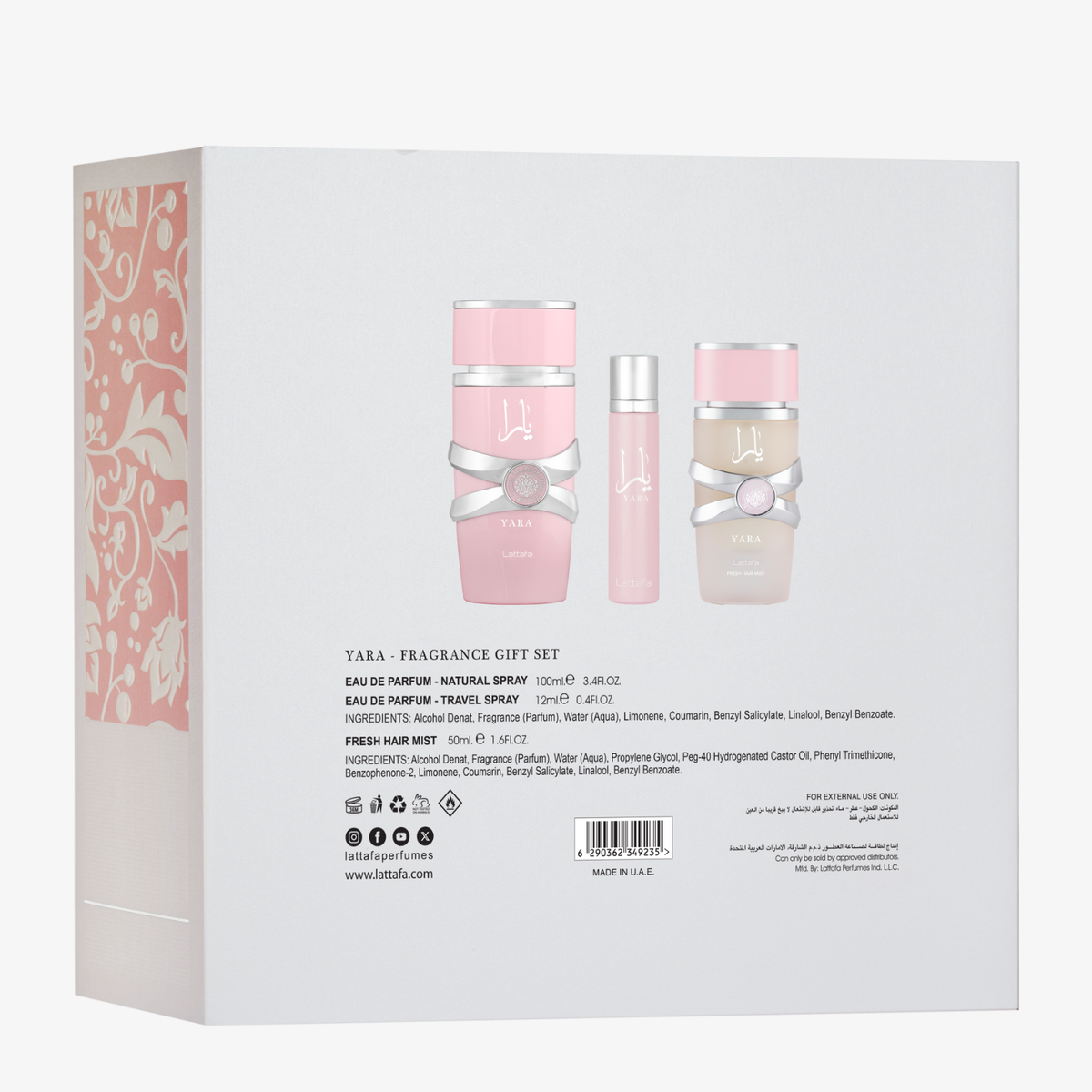 Yara Fragrance Gift Set 3-Piece